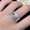 Cluster Rings Exquisite 1-2 6.5-8.0 Mm Test Positive VVS1 D Moissanite Men Ring Solid Platinum 950 Male Anniversary Jewelry 079