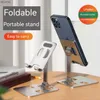 Mobiltelefonfästen Holders Mobiltelefon Desktop Bracket Lifting Aluminium Alloy Flat Support Rack Foldbar Net Class Shelf Lazy Special Compute YQ240110