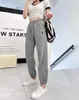 Autumn Horse Riding Embroidered Strap with Drawstring for Slim Outwear Sports Pocket Casual Pants Women