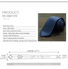 남자 7cm 디자이너 패션 넥타이 직업 인터뷰 정장 공식적인 카르바트 선물 상자 240109를위한 고품질 네이비 블루 격자 무늬 타이