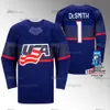 9 Trevor Zegras USA 2024 IIHF World Champions Jersey 30 Spencer Knight Kam York Hunter Skinner Matthew Boldy Caufield Matthew Beniers