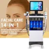 Nueva llegada 14 en 1 hidrooxígeno microdermoabrasión facial Aqua Peeling para clínica de belleza salón de negocios dermoabrasión facial