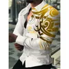 Mode Mäns långärmad skjorta Trend Design Starry Sky Luxury Shirts Men's Social Street Casual 2023 Lapel 240109