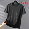 T-shirts hommes 12XL 10XL Plus Taille T-shirt Hommes Été Cool T-shirts à manches courtes Grande taille Tops T-shirts Homme Casual Stretch Tshirt 12XLL240110