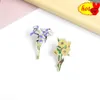 Sunflower Iris Pins Artist brooch Women brooches Bag Hats Leather jeckets Accessories Men Women Jewelry Artist jewelry