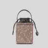 Totes Mode Vierkante Diamanten Dames Handtassen Glanzend Rhinone Schouder Crossbody Tassen Luxe Glitter Avondfeest Kleine Portemonneesstylishyslbags