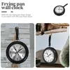 Wall Clocks Pan Clock Pendant Stainless Steel Skillet Operated Digital Hanging Unique Number For Home