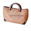 Bakken Handgemaakte str bag retro rotan geweven handige strand eenvoudige kunst weavingstylisheendibags