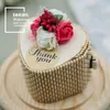 120pcs Personalized Creative Cylinder & Heart Shape Bamboo Wedding Favors Candy Boxes Party Gift Box with Bowknot & Tag