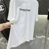 Primavera verão camiseta simples carta impressão manga curta camiseta roupas masculinas femininas