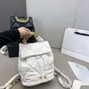 Borsa a tracolla firmata Borsa Zaino di lusso 19bag Libro 24c Pelle di pecora dorata Diamond Plaid Mini catena Laptop da donna di alta qualità Wander Nero 2024