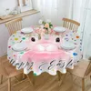 Tkanina stołowa w kolorze wielkanocna kropka wodoodporna obrus dekoracja ślubna dom kuchnia jadalnia okrągła