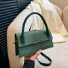 Sac à bandoulière rétro à une épaule pour femmes, sac à main élégant à Texture Crocodile