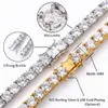 Juncheng – Bracelet de Tennis en argent Sterling 925 GRA VVS Moissanite S925, chaîne plaquée or 10K 14K 18K, diamant pour hommes et femmes