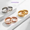 Carter Design Women Bead Rings Luxury Jewelry for Lady Gift Same Style Titanium Steel Ring Rose Gold Couple Full of Zirconia Super With Original Box