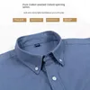 Koszulki mężczyzn Mens Classic Business Długie rękaw Bawełniany bawełna Oxford Formal Shirt Casual Fashion Standard FIT ROBORE