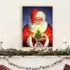 Julekorationer 5d DIY AB Velvet Canvas Diamond Målning Julen Snowman Santa Diamond Art Cross Stitch Mosaic Pictures Handcrafts Home Decors 231024