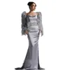Robes de soirée exquises à manches en plumes, avec ceinture en strass, robe de soirée formelle, fendue sur le côté, robe de bal sirène, 326 326