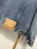 Herrenjacken Designer Herbst Neuer Saum Emaille Metall Dreieck Logo Flip Kragen Denim Mantel VGFY