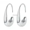 Goujon croissant de lune grand cercle boucle d'oreille 925 boucles d'oreilles en argent sterling pour les femmes conception brève mode bijoux fins oreille cadeau de fête YQ240110