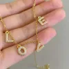 Stella sudcoreana con la stessa collana AMORE Catena per collare di alta qualità Nuova catena con pendente in oro 18 carati Collana di accessori di moda di alta qualità per ragazze 529 308