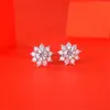 Stud Canner 1CT MOISSANITE STUDNIKI DLA KOBIET SIDY 925 SREBRINL SREBRNY BRILLANT CUT Trendy Diamond Earring Wedding Biżuteria YQ240110