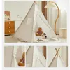 Tenda da campeggio per bambini da 1,6 m Casa da gioco al coperto Wigwam per bambini Tende per bambini portatili Teepee Ball Pit Girl Castle Play Room 240109