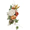 Fiori decorativi Corpetti per spalle nuziali autunnali per la festa della cerimonia rustica artificiale arancione bruciato della madre della sposa