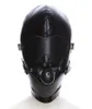 BDSM Slave Leather Bondage Headgear Hood Sensory Deprivation Restrict Hood with Eye Mask Mouth Gag Fetish Sex Tool for Men Women T8146612