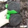 Tramas de cabelo Peruano Onda de Água Extensões Humanas Não Processadas 3 Pçs/lote À Venda Produtos de Entrega Gota Dhwdx