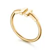 Роскошные дизайнерские кольца для женщин, мужские кольца из стерлингового серебра с двойным открытым бриллиантом и кольцом из розового золота, ювелирные изделия в подарок