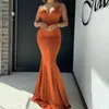 Casual Dresses Club 2024 Sexy Fishtail Formal Evening Dress Spaghetti Strap Simple Style Women's Deep V-neck High Waist Bodycon Long Prom