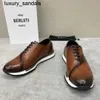 Berluti Business Leather Shoes Oxford Calfskin Handmade Top Quality Berluti dernière mise à niveau FastTrack coupe basse sports et course décontractée sont populaireswq