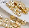 Jewelry 80pcs 4 6 7 8 10 12mm Yellow Gold Plated Beads Cap Smooth Spacers Beads Caps Accessories Diy Jewerly Fittings