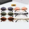 Дизайнерские солнцезащитные очки для женщин, мужские очки-триумф, защита от ультрафиолета, модные солнцезащитные очки с надписью, повседневные ретро-очки, металлические полнокадровые очки с коробкой 4235
