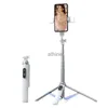 Selfie-Einbeinstative M-REMOTE Drahtloser Bluetooth-Selfie-Stick 1,53 m mit doppeltem Fülllicht, faltbares Stativ für Action-Kameras, Smartphone YQ240110