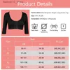 Taillen-Bauch-Shaper, Body Shaper mit Arm, Damen-Shaper-Tops für Kompression, nach Operationen, BH mit Vorderverschluss, Shapewear, Rückenstütze, kurzes T-Shirt Q240110