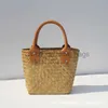 Totes Handmade Woven Handheld Women's Bag Fashionable and Elegant Handheld Small Beach Resort Bagcatlin_fashion_bags