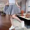 Trend Fashion Women's Solid Color Sequined Mini Skirts Summer Korean Elastic High Waist Casual Ball Gown Skirts Female Clothing 240110