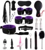 18-teiliges Bdsm-Sex-Bondage-Set, sexy Dessous, Hände, Peitsche, Seil, Anal-Vibrator, Sex-Produkte, Sex-Spielzeug für Paare, exotisches Zubehör, J190624158105