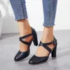 Roma Pumps for Women Retro Sandals High Heel Ankle Summer Belt Buckle Casual Womens Shoes Size 43 240110