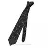 Bow Ties Web Fabri Skulls 3D Printing Tie 8cm bred polyester slips skjorta tillbehör parti dekoration