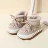 GT-CECD Autumn/Winter Botties Buty ciepłe pluszowe gumowe Sole Toddler Kids Sneakers Bute