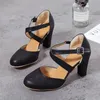 Roma Pumps for Women Retro Sandals High Heel Ankle Summer Belt Buckle Casual Womens Shoes Size 43 240110