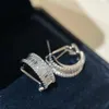 Stud Earrings 2024 Trend Classic High Quality Jewelry Sugar Crystal Round For Women Wedding Pure 925 Sliver Gift