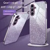 Casos de telefone celular para Samsung Galaxy A54 A53 A52 A13 A34 A33 A24 A52S A14 5G 4G Caso Luxo Gradiente Glitter Chapeamento À Prova de Choque Clear Phone CoverL240110