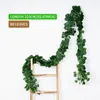 Decorative Flowers 210Cm Artificial Green Silk Hanging Christmas Garland Plants Vine Leaves DIY Garden Wedding Home Party Bathroom Decor