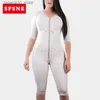 Cintura barriga shaper faja corpo shapewear roupa interior feminina bodyshaper para mulher manga longa controle de barriga suporte de peito zíper q240110