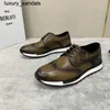 Berluti Business Leather Shoes Oxford Calfskin Handmade Top Quality Berlut's brushed color punched breathable sports fashionable carved up casualwq