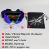 BOLLFO marque lunettes de Ski magnétiques Double lentille lunettes d'alpinisme UV400 Anti-buée lunettes de Ski hommes femmes lunettes de motoneige 240109